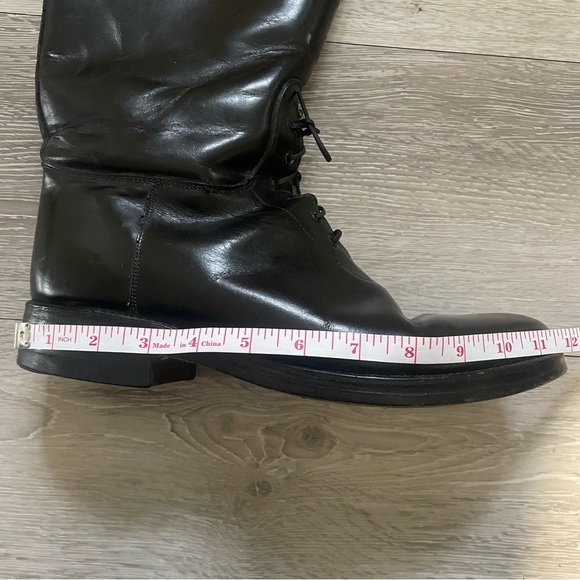 Police Patrol Tall Leather Lace Up Motorcycle Moto Equestrian Boots Mens Size 9 - Picture 11 of 11